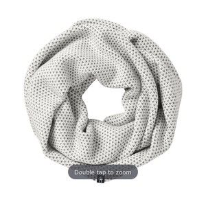 Smartwool Cascade Diamond infinity scarf merino wool lgrey NEW Winter White